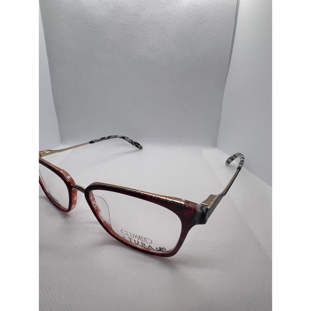 Glemaud x Tura Designer Eyeglasses Frames‎ Burgundy Gold Unique